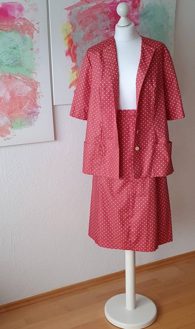2 - Teiler Rock + Jacke Gr. Xxl 44 Kleid Vintage Damen von VintageAndCream