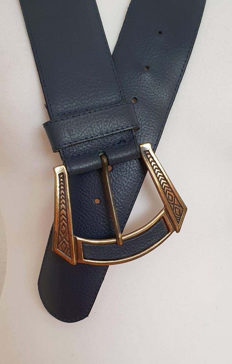 80 Er Vintage Gürtel Leder Gr. 85 Chunky Statement 17 von VintageAndCream