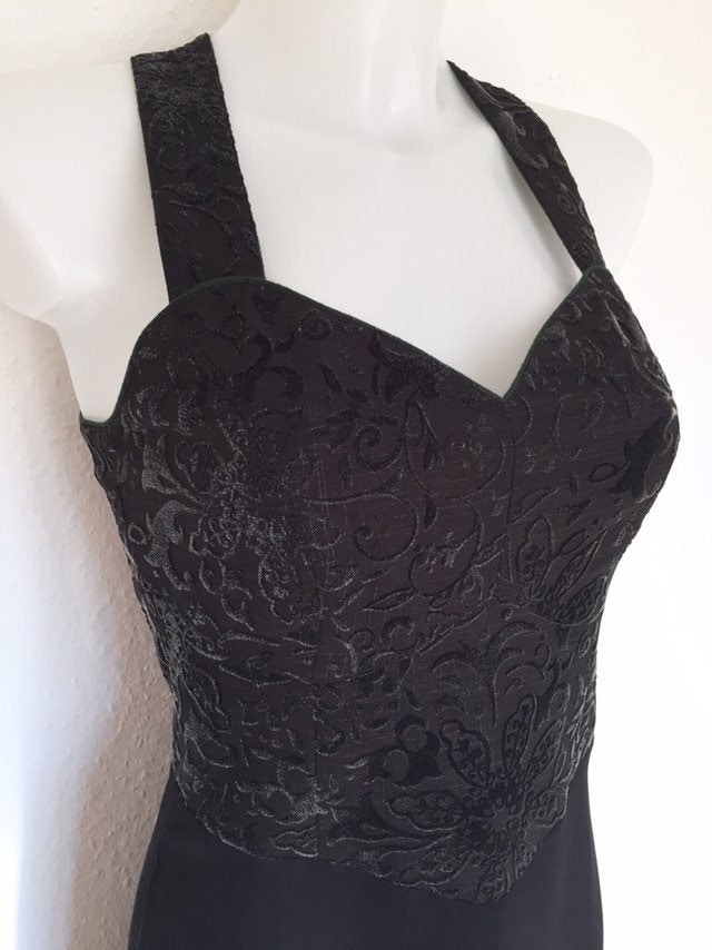 Vintage Maxi Dirndl Xs 34 Trachten Kleid Tradition K & Kaiserjäger Damen Schwarz von VintageAndCream