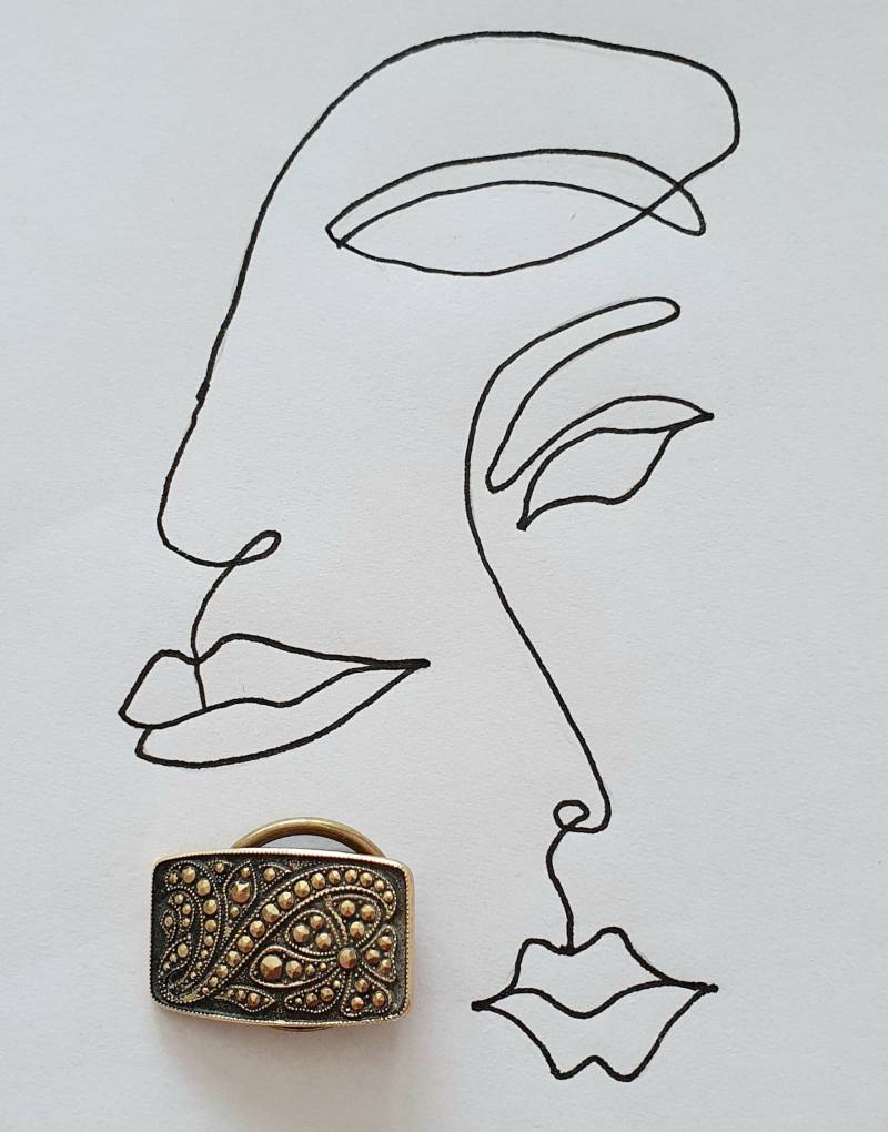 Vintage Tuchclip Markasiten Bling Tracht Brooch Pin Brosche Cottagecore von VintageAndCream