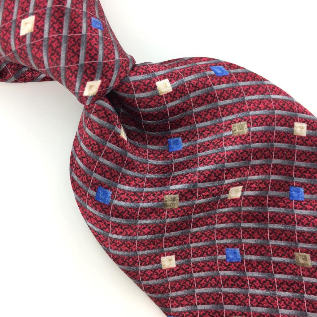 Puritan Tie Streifen Blöcke Maroon/Rot Blau Grau Seide Krawatte Herren Krawatten I9-255 Qw Ausgezeichnete Corbata Cravatta Cravate Puritan Tie Streifen Blöcke Maroon/Rot Blau Grau Seide Krawatte Herren Krawatten I9-255 Qw Ausgezeichnete Corbata Cravatta Cravate von VintageAndRareTies