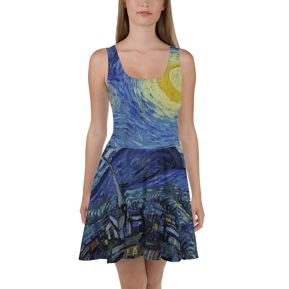 sternennacht, Skater Kleid, Vintage-Gemälde, Van Gogh 1889 sternennacht, Skater Kleid, Vintage-Gemälde, Van Gogh 1889 von VintageArtworkDotCom
