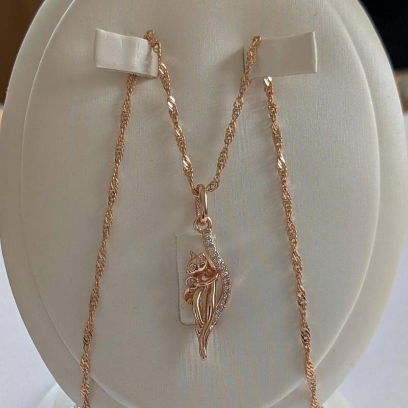 Luxus Rolled Gold Necklaces 585, Gold 14K, Vintage Necklace Christmas Gifts von VintageBasarUdSSRuEU