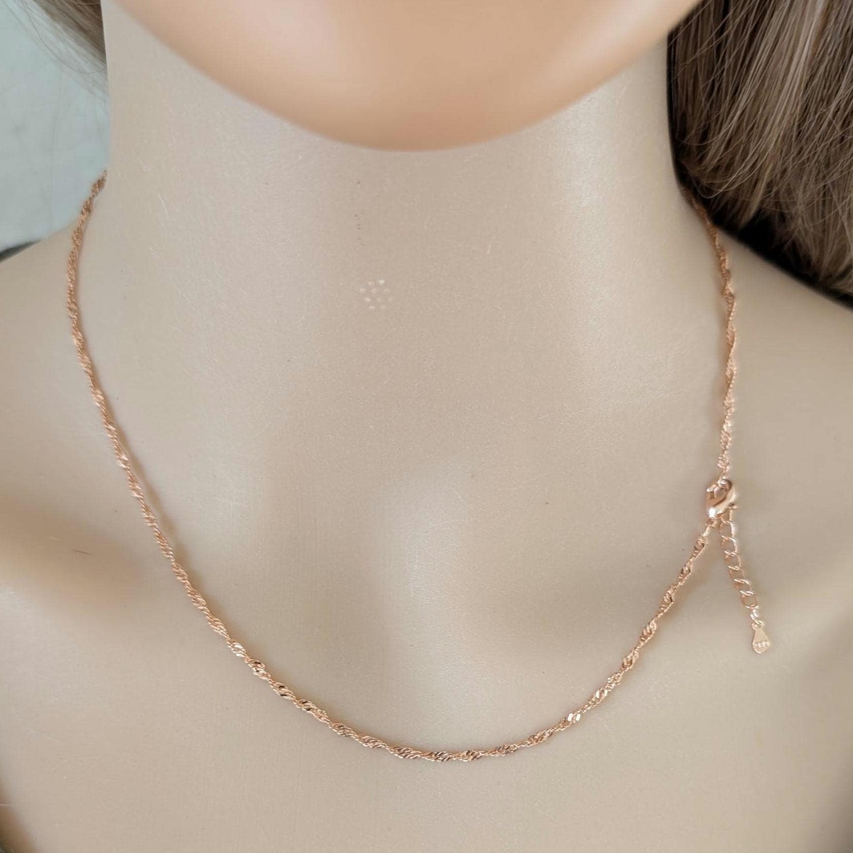 Luxus Sterling Silver 925 Chain With Gold Plating, Chain, Christmas Gift, Gold Plated Of Silver 925, Gift von VintageBasarUdSSRuEU