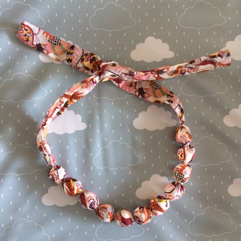 stoff Halskette stoff Halskette von VintageBeeCreations