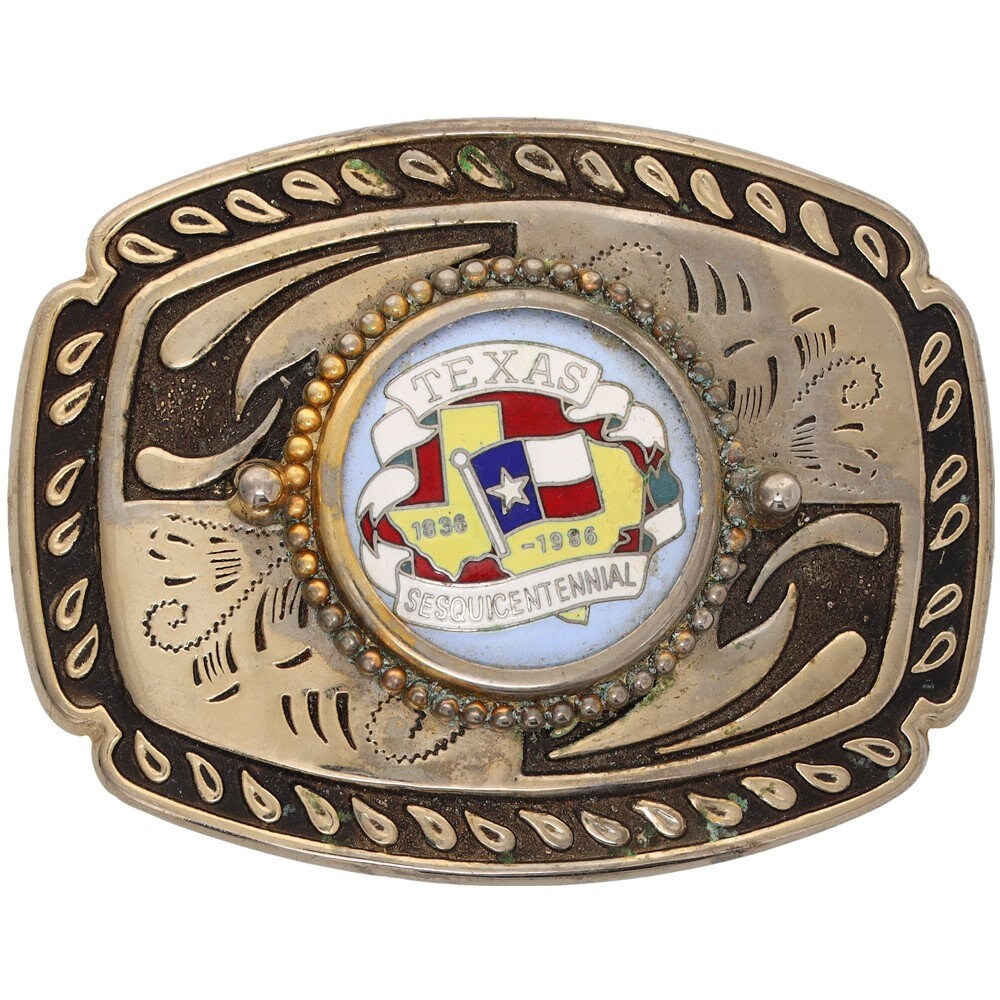 150Th Jubiläum Texas Sesquicentennial Texan Western 80Er Jahre Vintage Gürtelschnalle Ft Worth Houston San Antonio Dallas Longhorn Cowboy von VintageBeltBuckle