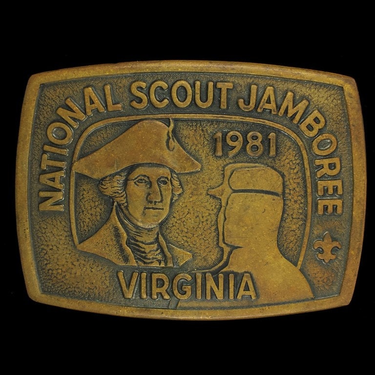 1981 National Scout Jamboree Virginia Boy Scouts Of America Bsa Aus Massivem Messing Sammlerstücke Erinnerungsstücke Vintage Gürtelschnalle von VintageBeltBuckle