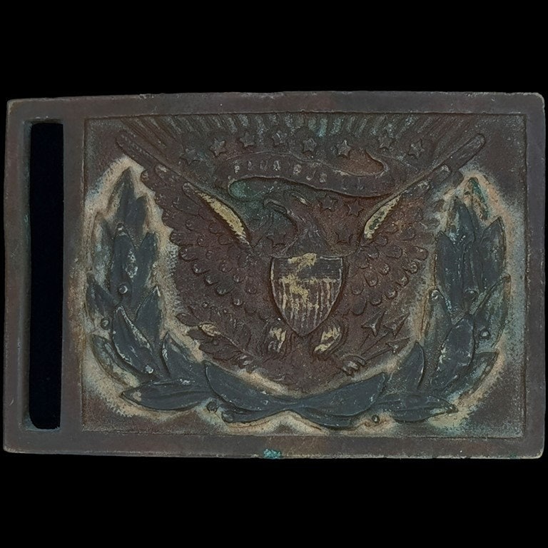 Bürgerkrieg Unionsoffizier Bundesschwert 1851 Adlerkranz Platte Vintage Gürtelschnalle Angewandte Staaten Amerika Armee Militär Militaria von VintageBeltBuckle