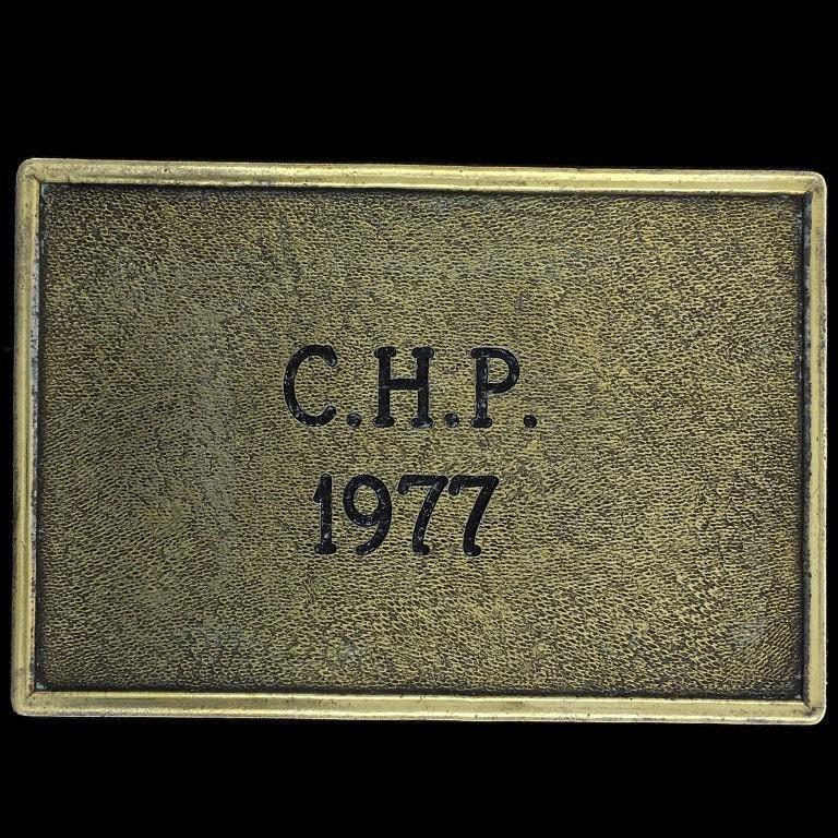Chp Chips Tv Show Seltene California Road Patrol Trooper Sammler Gedenk Erinnerungsstücke Nos Ungetragene 1970Er Jahre Vintage Gürtelschnalle von VintageBeltBuckle