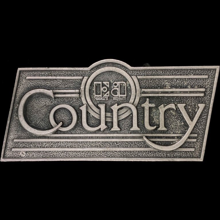 Elektra Asylum Plattenlabel Ea Country Music Band 1970Er Jahre Nos Vintage Gürtelschnalle Jerry Lee Alice Radio Memorabilia von VintageBeltBuckle