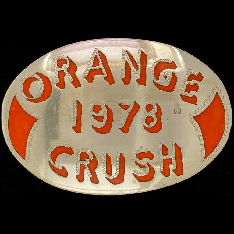 G Silber Denver Broncos Colorado Football Orange Crush 1970Er Jahre Vintage Gürtelschnalle Stolz Western Cowboy Handarbeit Nfl Mountain Rockies Fan von VintageBeltBuckle