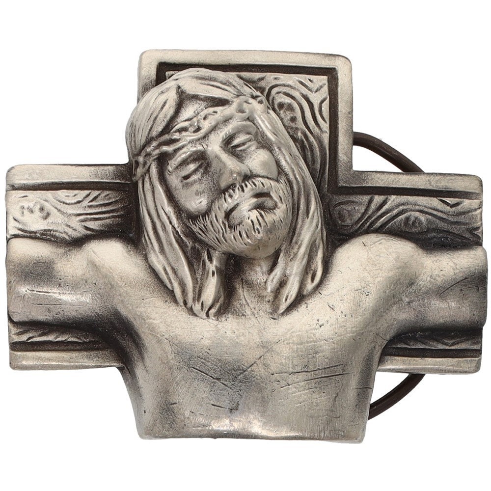 Handgemachte Christliche Jesus Gott Glaube Bibel Kreuz Religiös 1970Er Jahre Vintage Gürtelschnalle Christentum Religion Liebe Herr Schrift von VintageBeltBuckle