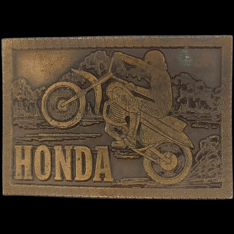 Honda Dirtbike Atv Atc Off-Road Dirt Bike Motocross 1970Er Jahre Vintage Gürtelschnalle von VintageBeltBuckle
