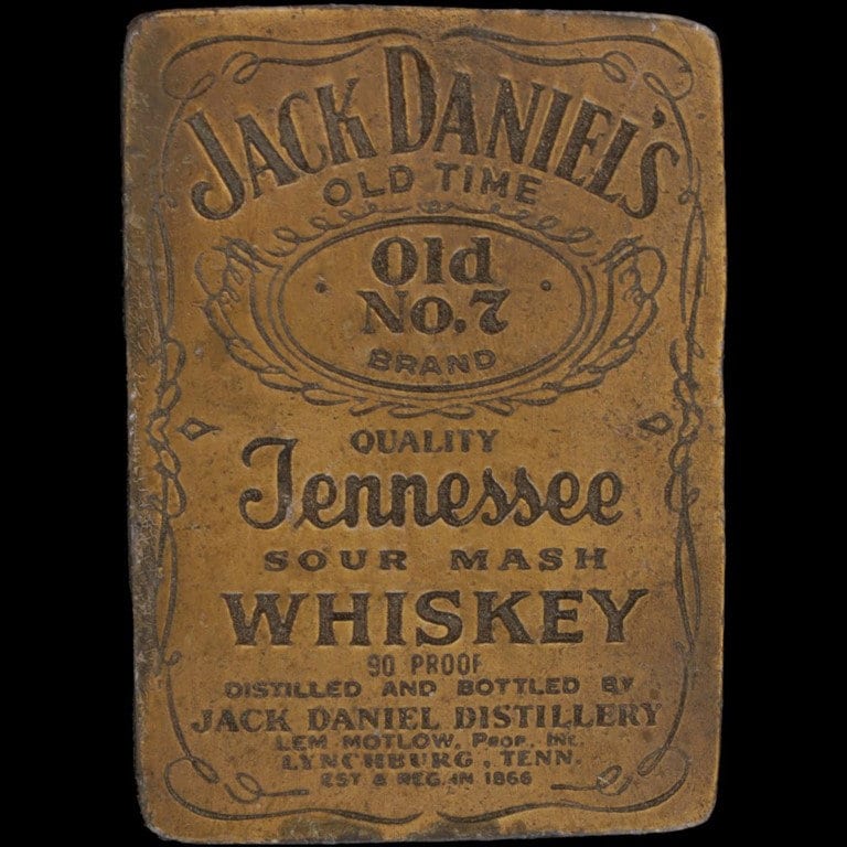 Jack Daniels Tennessee Whisky Trinker Biker Cowboy 1970Er Jahre Vintage Gürtelschnalle Nr. 7 Booze Tn Club Bar Cowgirl Alte Marke Alkohol von VintageBeltBuckle