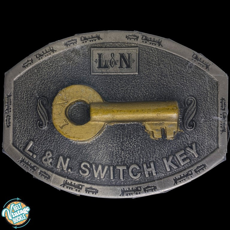 Louisville Nashville Railroad Ln L & N 1980Er Jahre Nos Vintage Gürtelschnalle Eisenbahn Memorabilia Zeichen Lock Train Modelling Railroadiana von VintageBeltBuckle