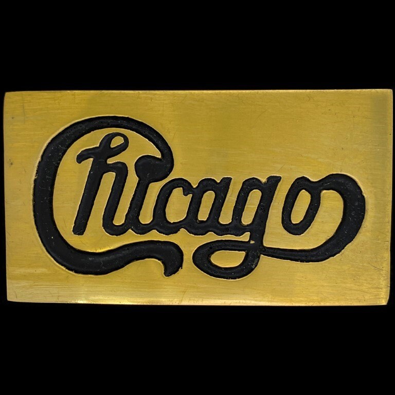 Messing Chicago Robert Lamm Band Musik Erinnerungsstücke Rock 1970Er Jahre Vintage Gürtelschnalle von VintageBeltBuckle