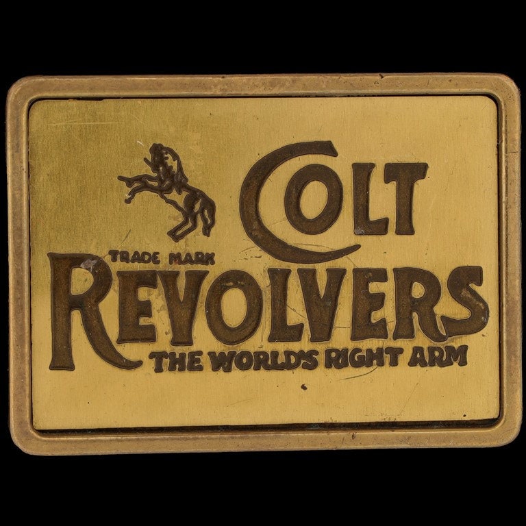 Messing Colt Revolver Pistole 45 Polizei Strafverfolgung 44 70Er Jahre Vintage Gürtelschnalle Western Cowboy Jäger Jagd Friedenstiftersamuel von VintageBeltBuckle