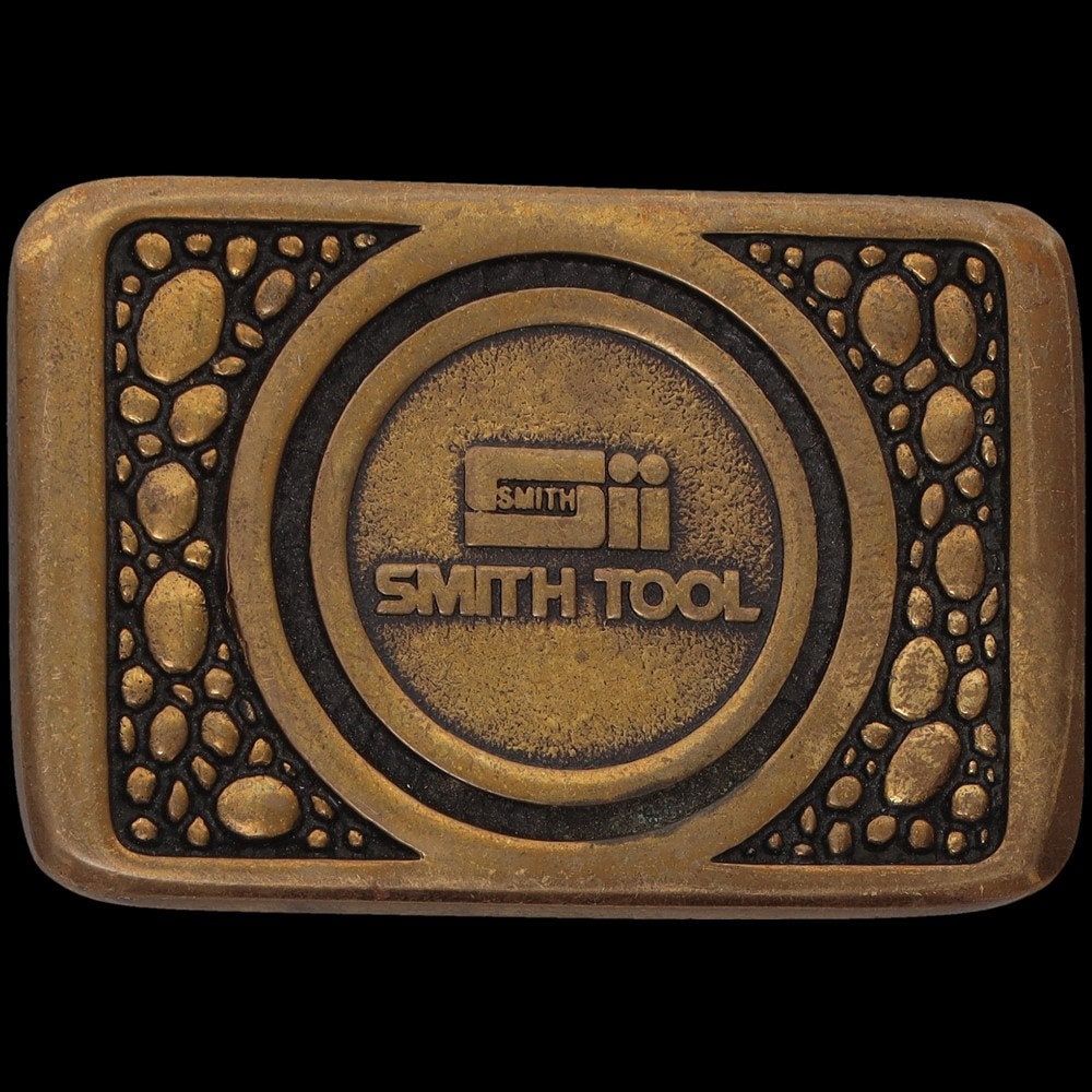 Messing Sii Smith Werkzeug Rock Bit Ölfeld Öl Bohrung Spe 1980Er Jahre Vintage Gürtelschnalle von VintageBeltBuckle