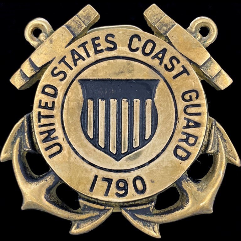 Messing Us Coast Guard Uscg Auxiliary Insignia Military 1970Er Jahre Vintage Gürtelschnalle Usa Semper Paratus Veteran Mariners Homeland von VintageBeltBuckle