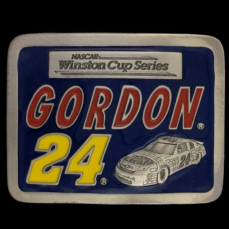 Nascar Winston Cup Mini-Äffchen Mittel-Gordon 24 Chevrolet Monte Carlo Nos Vinatge Gürtelschnalle von VintageBeltBuckle