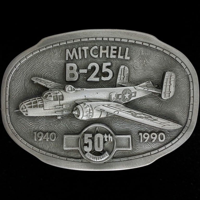 Neue B-25 Mitchell Bomber Gürtelschnalle von VintageBeltBuckle