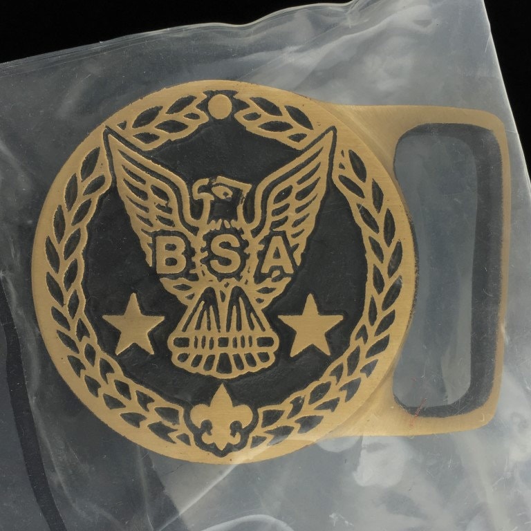 New Max I Silber Bsa Boy Scout Jamboree Adler Bronze Nos Vintage Gürtelschnalle Amerika Scouting Gedenk Memorabilie von VintageBeltBuckle