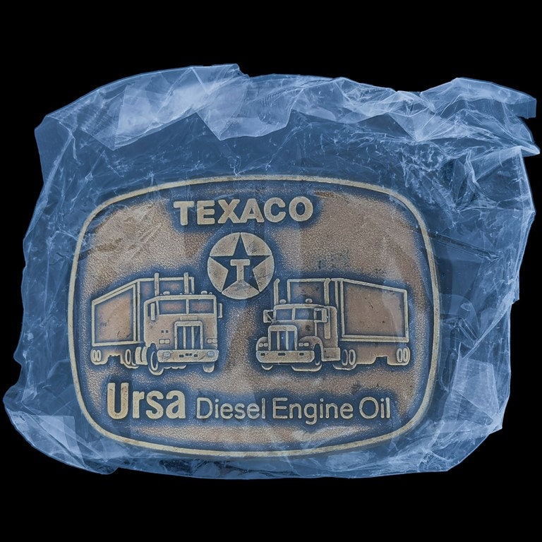 New Texaco Ursa Diesel Motor Öl-Lkw Trucker 1980Er Jahre Nos Vintage Gürtelschnalle Crew Gas Energie Texas Bohrinsel Roughneck von VintageBeltBuckle