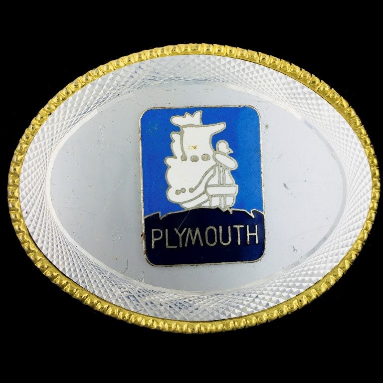 Plymouth Motor Company Segelschiff Klipper Mopar Chrysler Dodge Auto Roadster Werbe Erinnerungsstücke Sammlerstück Vintage Gürtelschnalle von VintageBeltBuckle
