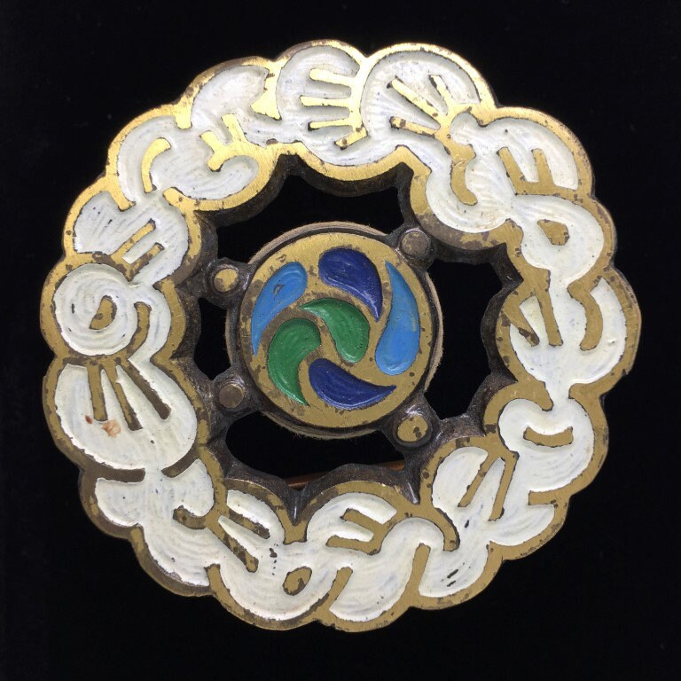 Raumschiff Erde Israel Hippie Kunstwerk Kunst Massiv Messing Sammlerstücke Vintage 1970Er Jahre Gürtelschnalle von VintageBeltBuckle