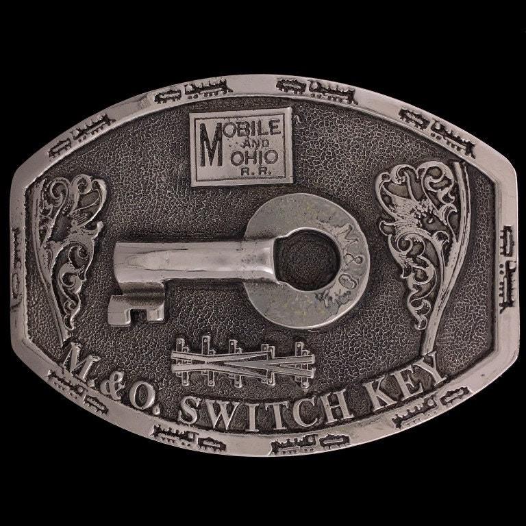 Seltene Nos Mobile Ohio Railroad M & O Rr Ry Eisenbahn Switch Lock Key Zug Sammlerstück Gedenk Erinnerungsstücke 1980Er Jahre Vintage Gürtelschnalle von VintageBeltBuckle