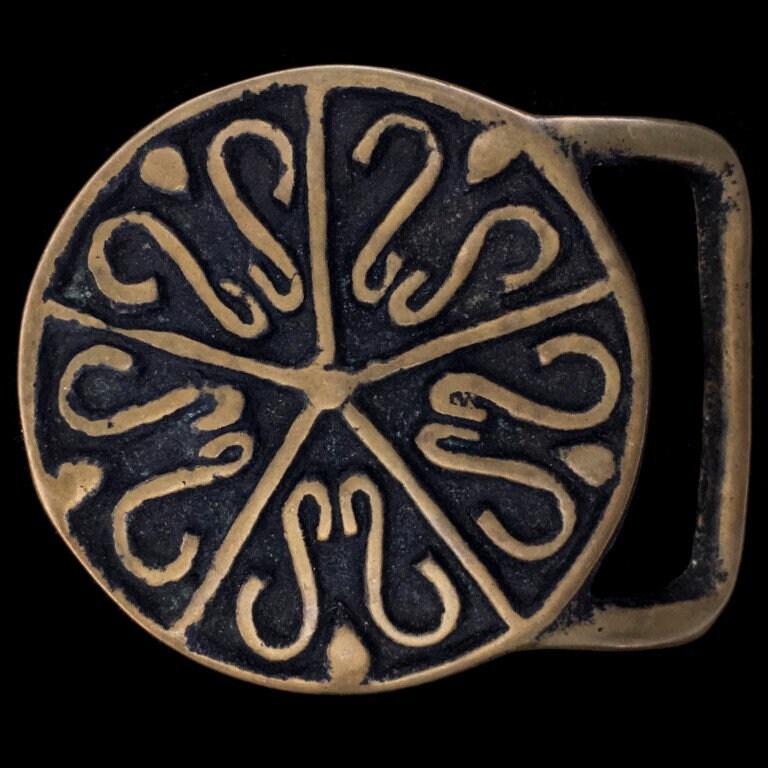 Tech Etherguild Rare 70S Sibylis Kunst Mandala Hippie Om Massives Messing 1970S Memorabilia Sammlerstück Vintage Gürtelschnalle von VintageBeltBuckle