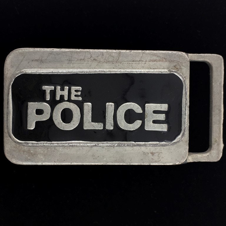 The Polizei Rock Post Punk New Wave Sting Rare Konzertalbum Promo Band Tour Musik Memorabilia Original 1980Er Jahre Nos Vintage Gürtelschnalle von VintageBeltBuckle