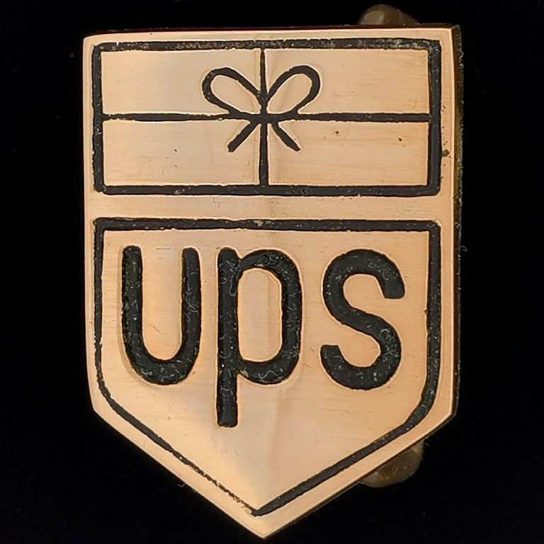 Ups United Parcel Service Mitarbeiter Lieferwagen Fahrer 1970Er Jahre Vintage Gürtelschnalle Arbeiter Paket Logo Man Only Uniform Big Brown von VintageBeltBuckle