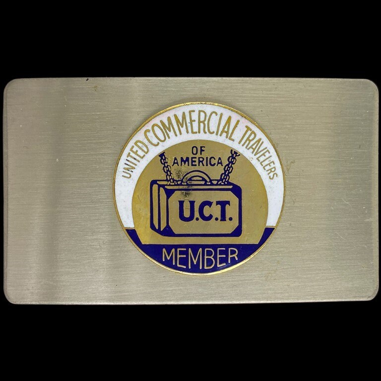 Utc United Kommerzielle Reisende Bruderschaftsmitglied 80Er Jahre Vintage Gürtelschnalle Logo Insignia Herren von VintageBeltBuckle