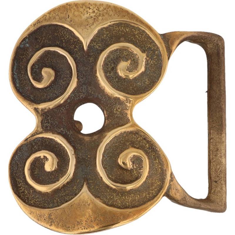 Vintage Gürtelschnalle D Duncan Laurie Seltene Abstrakte Spirale Modernist Hippie Studio Kunst Aus Massivem Messing 1970S Sammlerstücke Memorabilie von VintageBeltBuckle