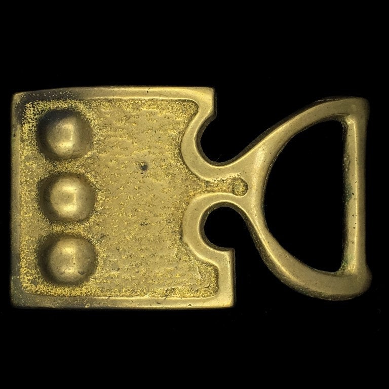 Vintage Gürtelschnalle M Foster Modernist Abstrakte Kunstwerk Hippie Studio Kunst Massives Messing 1970S 70S Sammlerstücke Memorabilie von VintageBeltBuckle