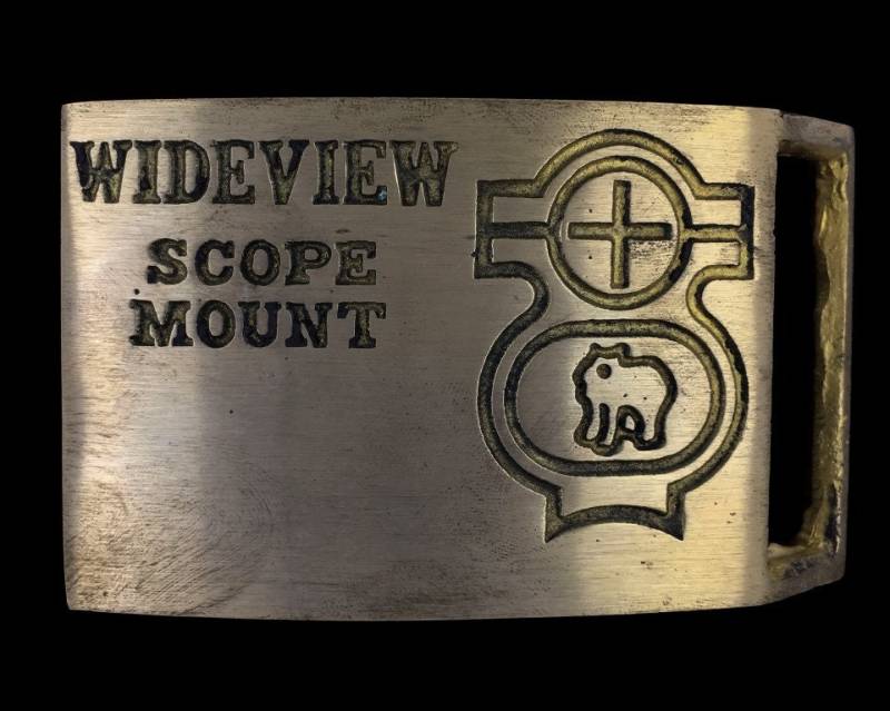 Wideview - Bereich Bereiche Bergung Pistole Schusswaffe Schrotflinte Gewehr Jagd Jäger Werbung Sammlerstücke Erinnerungsstücke Massiv Messing von VintageBeltBuckle