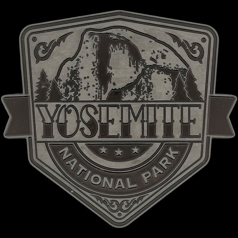 Yosemite Nationalpark Kalifornien Sierra Nevada Berg Nos Gürtelschnalle Wandern Natur Reise Klettern Mammutbaum Outdoor Yellowstone Adventure von VintageBeltBuckle