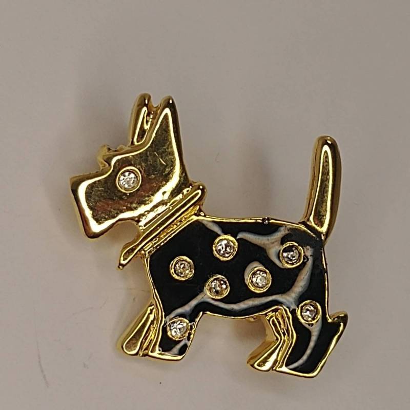 Vintage Scottie Hund Brosche, Scottish Terrier Anstecker von VintageBijouStore
