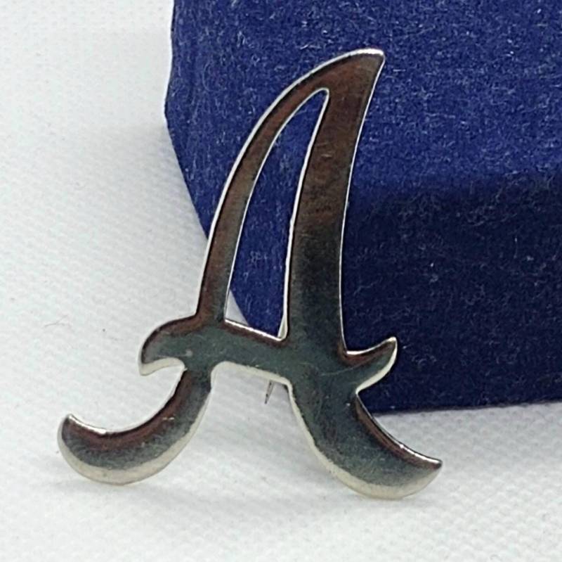 Vintage A Buchstabe Brosche Silber Ton Alphabet Name Anfangsmonogramm Vintage A Buchstabe Brosche Silber Ton Alphabet Name Anfangsmonogramm von VintageBijouStore