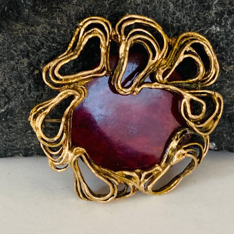 Vintage Anstecknadel Lila Stoun von VintageBijouStore