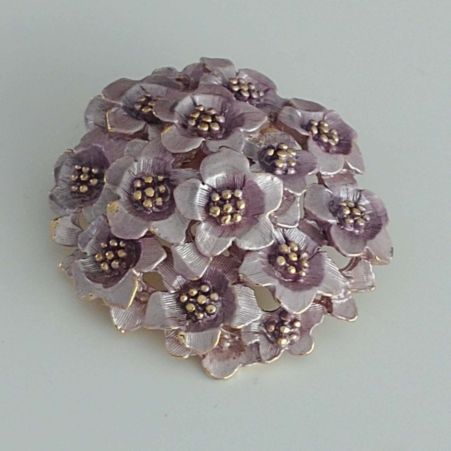 Vintage Blumen Lila Brosche von VintageBijouStore