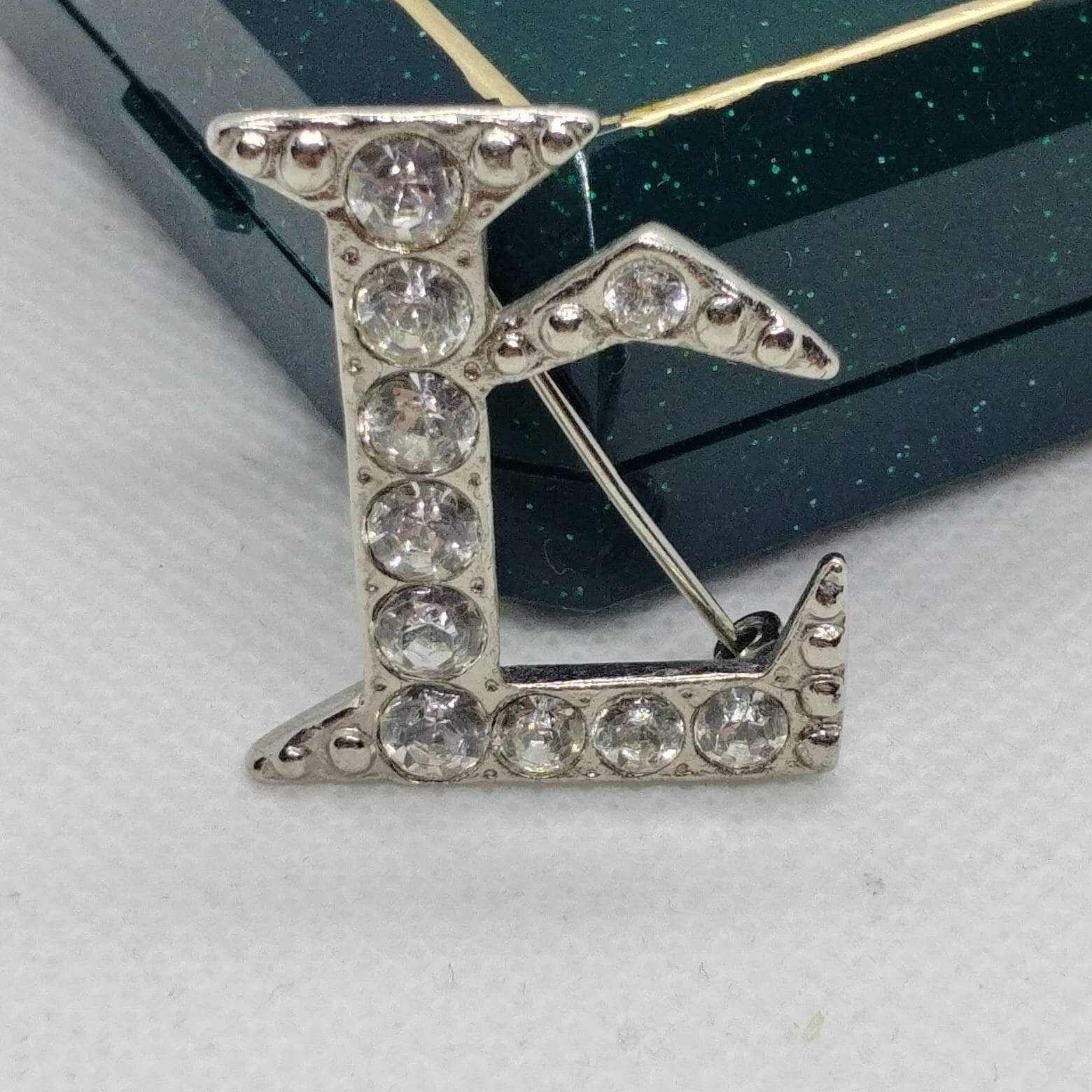 Vintage Brosche Anstecknadel Buchstabe L Monogramm Name Initiale Lancome von VintageBijouStore