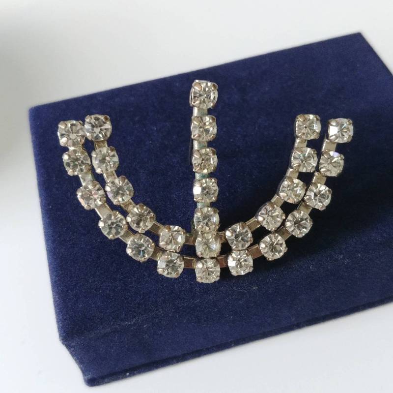 Vintage Brosche Kristall Funkelnder Schicker Schmuck von VintageBijouStore