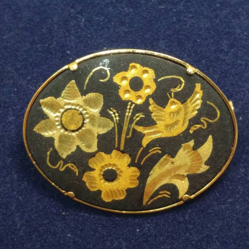 Vintage Brosche Toledo Damaszene 50'er Jahre von VintageBijouStore