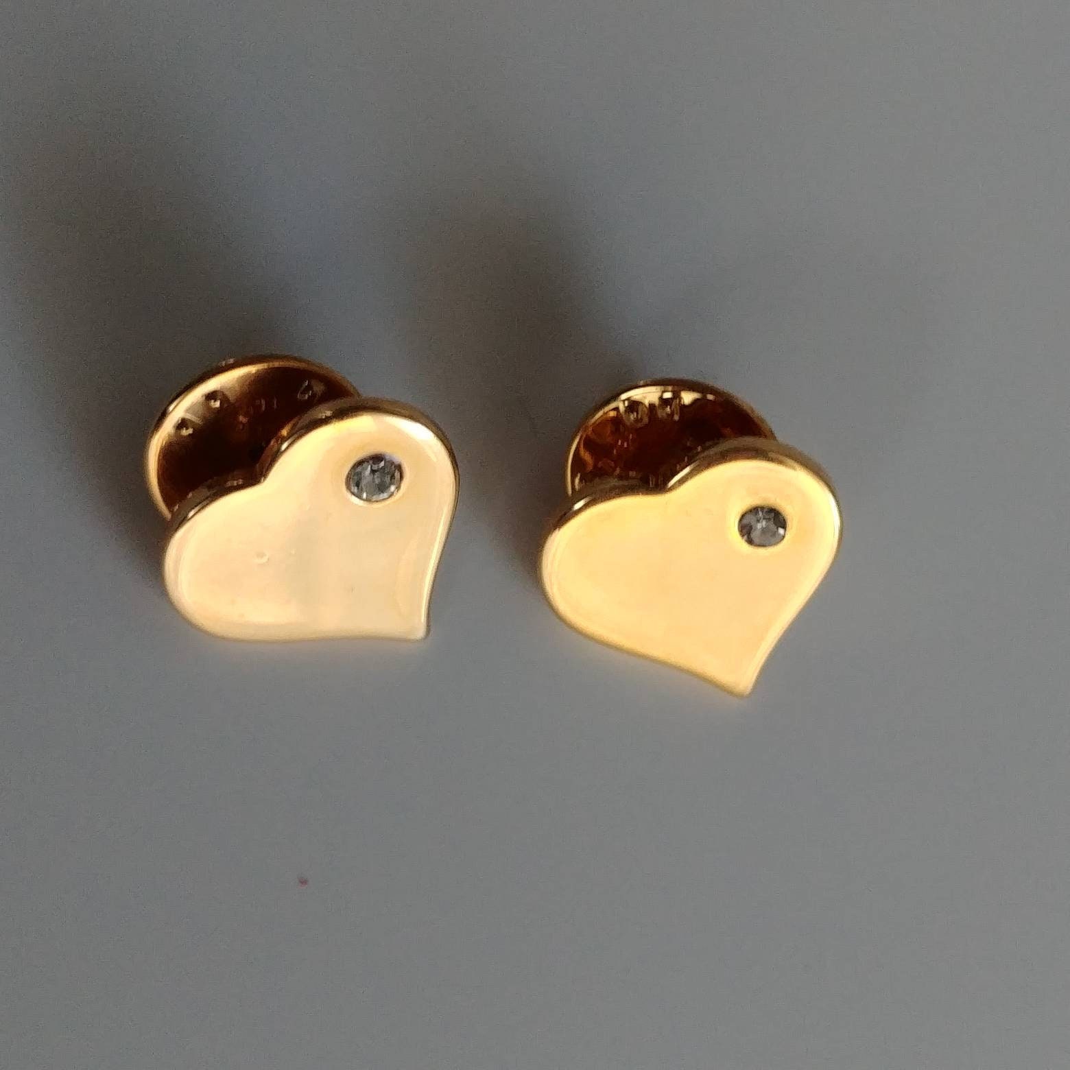 Vintage Herz Doppel Anstecknadeln Set von VintageBijouStore