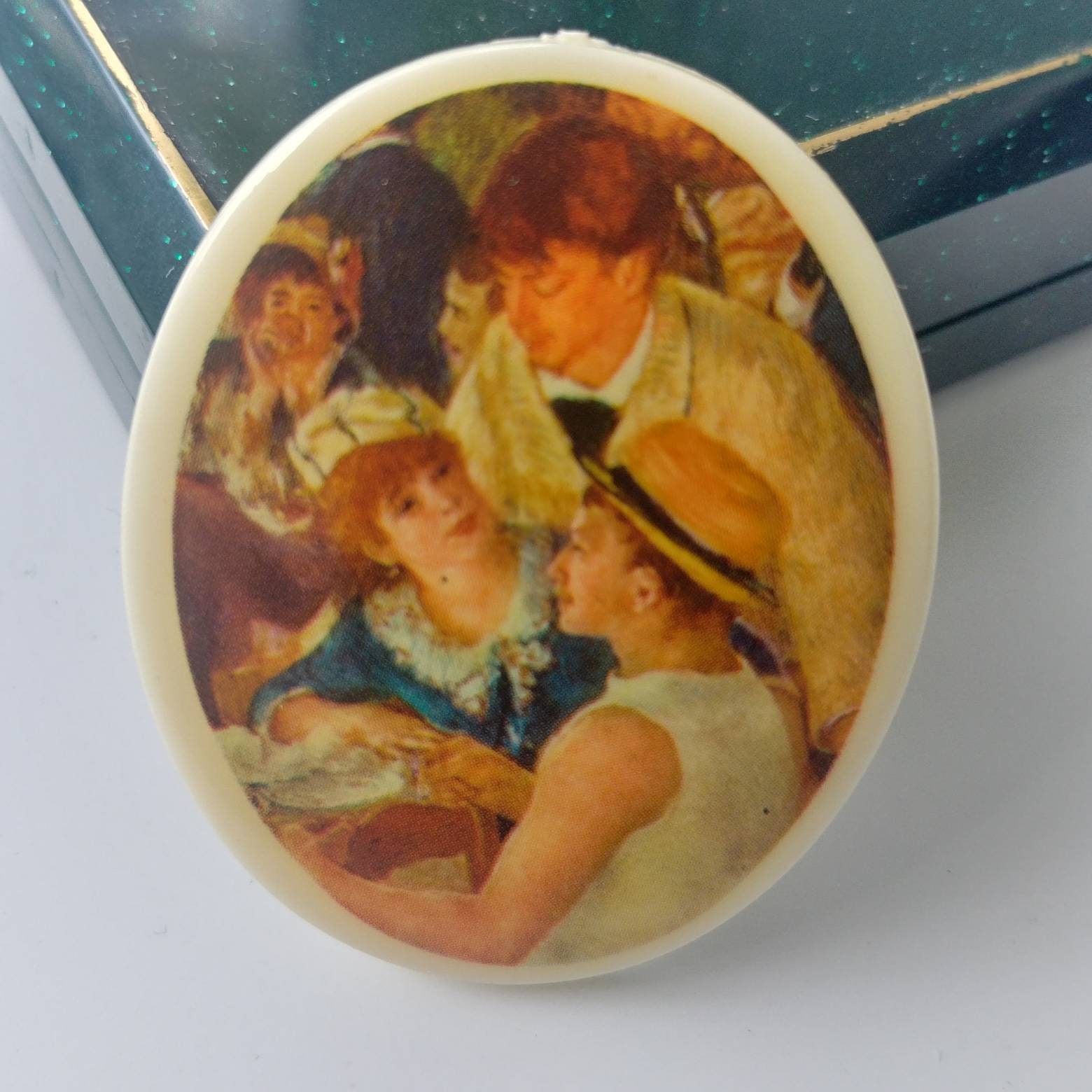 Vintage Menschen Malerei Brosche von VintageBijouStore