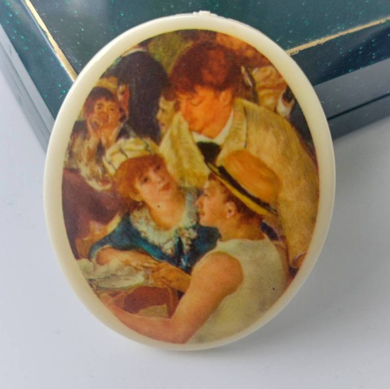 Vintage Menschen Malerei Brosche von VintageBijouStore