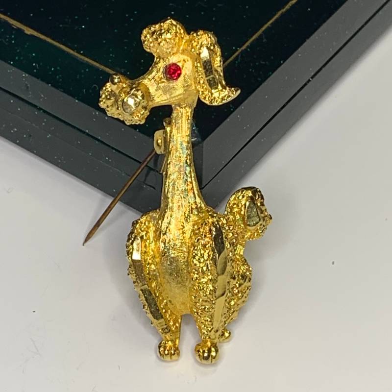 Vintage Pudel Hund Haustier Brosche Vintage Pudel Hund Haustier Brosche von VintageBijouStore