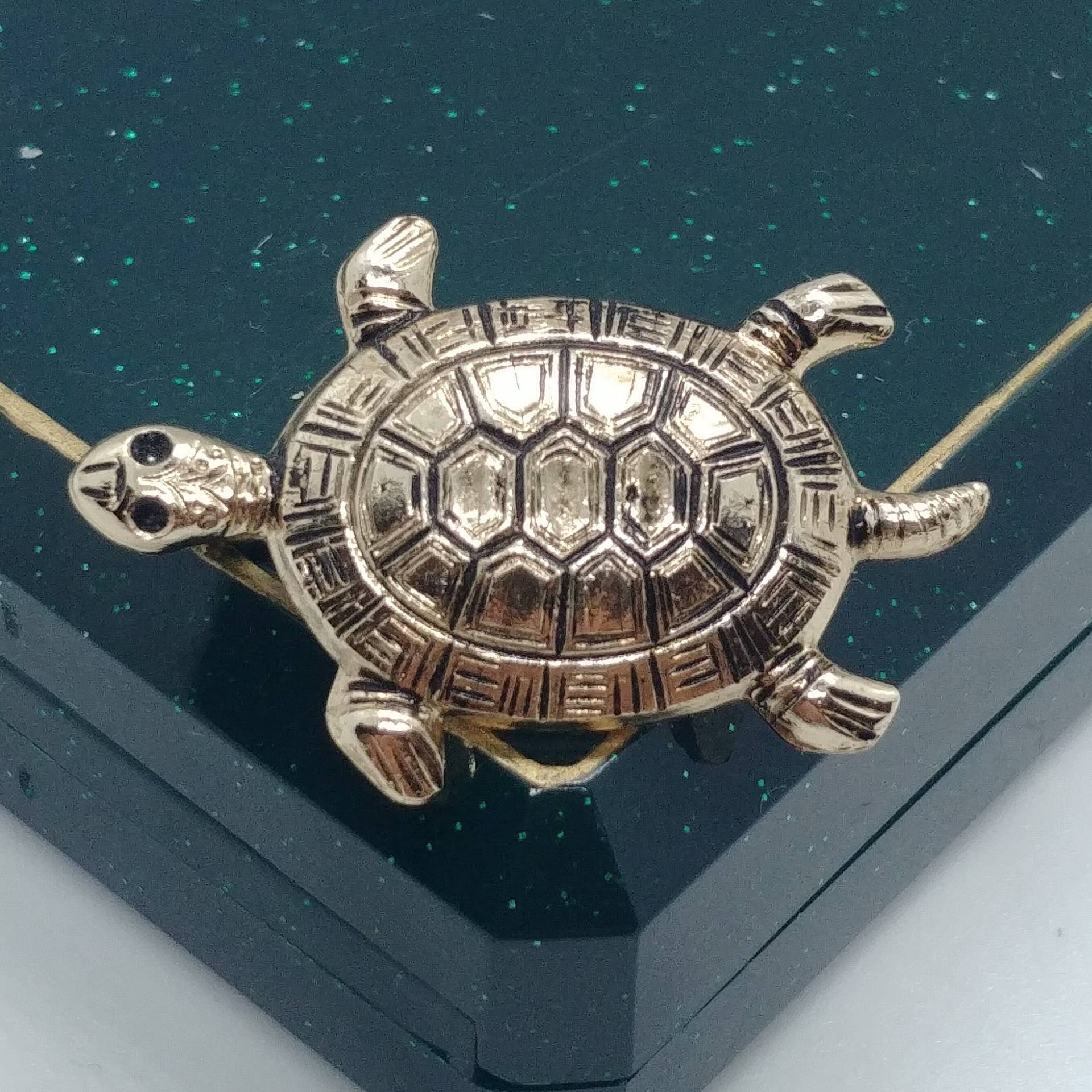 Vintage Schildkröte Silber Ton Brosche von VintageBijouStore